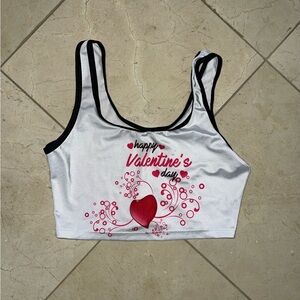 Valentines Day cropped tank top